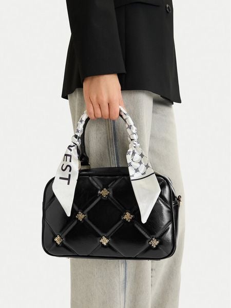 Nine West Torebka EO-Allen Gaze-KS2577-1 Czarny. Czarne torebki klasyczne damskie Nine West, bez wzorów, z materiału, bez dodatków. Za 279.99 zł.