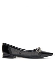 Eva Minge Baleriny ALYSSUM-LT2408-9 Czarny. Czarne baleriny damskie Eva Minge, bez wzorów, z materiału, bez obcasa. Za 399.99 zł.