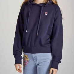 Damska bluza Fila WOEN FLORESHA hoody 687272-170. Niebieskie bluzy sportowe damskie Fila, xs, bez wzorów, z bawełny, z kapturem. Za 183.44 zł.