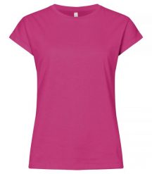 Clique Fashion Top Women - damska koszulka o luźnym kroju – Bright Cerise. Czerwone t-shirty damskie CLIQUE, m, bez wzorów, z bawełny, bez kołnierzyka. Za 112.45 zł.