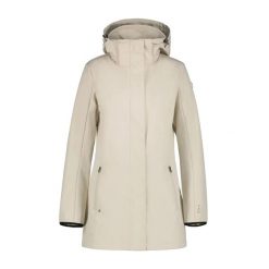 Długa kurtka softshell do wędrówek z miękkim wnętrzem dla kobiet Luhta Iloniemi. Brązowe kurtki softshell damskie Luhta, m, bez wzorów, z materiału, bez kaptura. Za 457.50 zł.