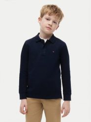 Tommy Hilfiger Polo KB0KB09664 Granatowy Regular Fit. Niebieskie t-shirty chłopięce Tommy Hilfiger, bez wzorów, z bawełny, bez ramiączek. Za 249.99 zł.