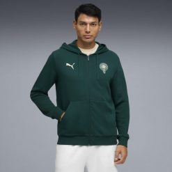 Męska kurtka dresowa z kapturem Maroka ftblCulture PUMA. Białe kurtki treningowe męskie Puma, m, bez wzorów, z dresówki, do biegania. Za 299.00 zł.
