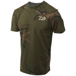 Koszulka Wędkarska Bawełniana Daiwa Carp Camo T-Shirt. Brązowe t-shirty męskie Daiwa, xl, bez wzorów, z bawełny, bez kołnierzyka. Za 99.99 zł.