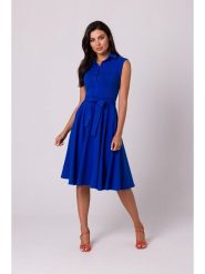 Be Wear Sukienka w kolorze niebieskim rozmiar: L. Niebieskie sukienki damskie Be Wear, l, bez wzorów, z tkaniny, bez kołnierzyka, bez ramiączek, midi, rozkloszowane. Za 227.85 zł.