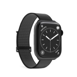 Pasek Sport do Apple Watch 38/40/41 mm. Czarne paski męskie PURO, bez wzorów, z materiału, sportowe. Za 78.85 zł.