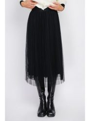 ASSUILI Spódnica w kolorze czarnym rozmiar: 36. Czarne spódniczki damskie Assuili, bez wzorów, z tiulu, klasyczne, z podwyższonym stanem, midi. Za 155.15 zł.