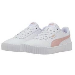 Trampki Damskie Skóra Carina 3.0. Białe obuwie trekkingowe damskie Puma. Za 330.99 zł.