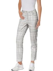 Heine Spodnie w kolorze szaro-białym rozmiar: 36. Szare spodnie materiałowe damskie Heine, bez wzorów, z materiału. Za 126.99 zł.