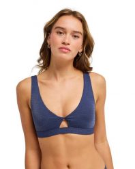 Stanik bikini typu bralette dla Kobiety ROXY SHINE Niebieski. Niebieskie bikini damskie Roxy, bez wzorów. Za 169.99 zł.