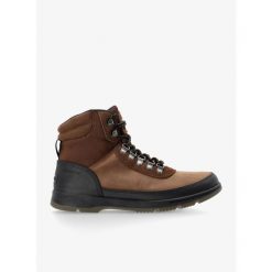 Buty zimowe męskie Sorel Ankeny II Hiker Plus WP. Brązowe buty trekkingowe męskie Sorel, na zimę, bez zapięcia, trekkingowe. Za 471.99 zł.