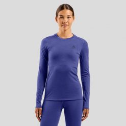 Bielizna termoaktywna z krótkim rękawem Odlo BL TOP crew neck l/s MERINO 160. Biała topy sportowe damskie Odlo, l, bez wzorów, z materiału, bez ramiączek. Za 248.80 zł.