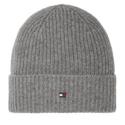 Czapka Tommy Hilfiger. Szare czapki męskie Tommy Hilfiger, na zimę, bez wzorów. Za 369.99 zł.