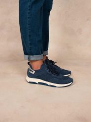 Buty sportowe damskie TBS Jellina. Niebieskie buty sportowe na co dzień damskie Tbs, bez wzorów, z materiału. Za 372.50 zł.