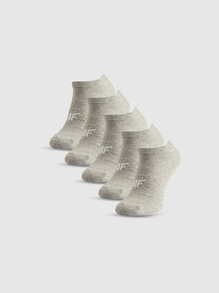 4F Skarpetki stopki (5-pack) damskie - szare 35-38. Szare skarpetki damskie 4f, bez wzorów, z bawełny. Za 59.99 zł.