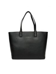 Tommy Hilfiger Torebka Th Logotape Tote AW0AW17449 Czarny. Czarne torebki klasyczne damskie Tommy Hilfiger, bez wzorów, ze skóry, bez dodatków. Za 589.99 zł.