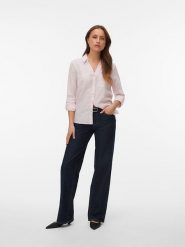 Vero Moda Koszula w kolorze jasnoróżowym rozmiar: M. Różowe koszule damskie Vero Moda, m, bez wzorów, z bawełny, bez kołnierzyka, bez ramiączek. Za 104.99 zł.