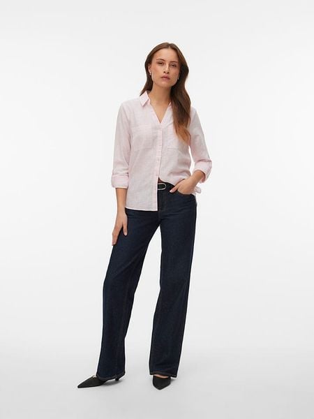 Vero Moda Koszula w kolorze jasnoróżowym rozmiar: M. Różowe koszule damskie Vero Moda, m, bez wzorów, z bawełny, bez kołnierzyka, bez ramiączek. Za 96.83 zł.