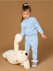 Bluza - mid blue. Niebieskie bluzy i bluzki niemowlęce Sinsay, bez wzorów, z dresówki, bez ramiączek, długie, bez kaptura. Za 19.99 zł.