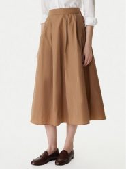 Marella Spódnica trapezowa Diva 2615101031 Brązowy Regular Fit. Brązowe spódniczki damskie Marella, bez wzorów, z syntetyku, trapezowe. Za 589.99 zł.