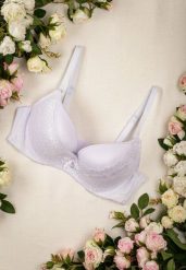 Biały Koronkowy Biustonosz Push Up w Kropki Frees. Białe biustonosze Born2be, bez wzorów, z koronki. Za 34.99 zł.