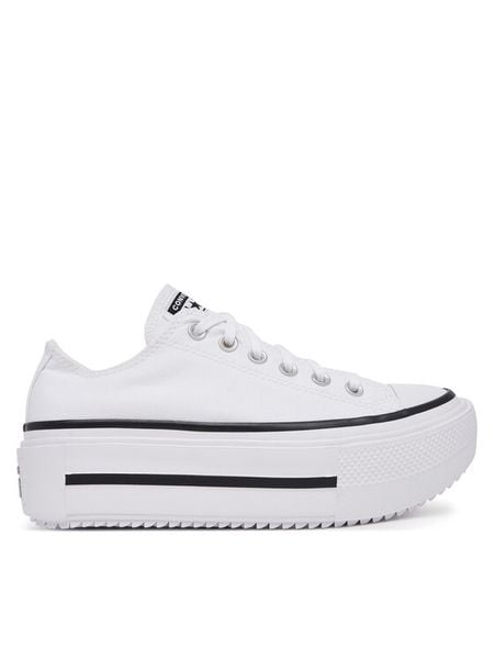 Converse Trampki Chuck Taylor All Star Lift Double Stack Platform A15491C Biały. Białe trampki i tenisówki damskie Converse, bez wzorów, z materiału. Za 329.99 zł.