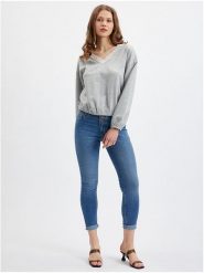 Orsay Bluza w kolorze jasnoszarym rozmiar: XL. Szare bluzy bez kaptura damskie ORSAY, xl, z koronki. Za 52.67 zł.