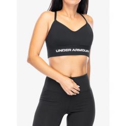 Biustonosz sportowy Under Armour UA Vanish Seamless Low Bra. Czarne biustonosze sportowe damskie Under Armour, bez wzorów. Za 140.99 zł.