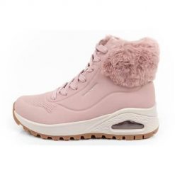 Buty do chodzenia damskie Skechers Uno Rugged. Czerwone buty sportowe na co dzień damskie Skechers, bez wzorów, z materiału, trekkingowe. Za 485.00 zł.