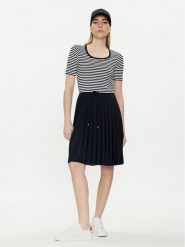 Tommy Hilfiger Sukienka letnia WW0WW42467 Granatowy Regular Fit. Niebieskie sukienki damskie Tommy Hilfiger, na lato, xl, bez wzorów, z wiskozy, bez kołnierzyka, bez ramiączek. Za 379.99 zł.