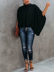 LA Angels Bluzka w kolorze czarnym rozmiar: S. Czarne bluzki damskie LA Angels, s, bez wzorów, bez kołnierzyka, bez ramiączek. Za 139.54 zł.