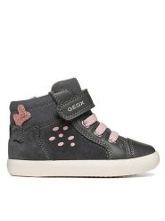 Geox Sneakersy B Gisli Girl B661MA 022BC C9002 S Szary ciemny. Szare buty sportowe dziewczęce Geox, bez wzorów, ze skóry, bez zapięcia. Za 269.99 zł.