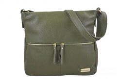 Shopperka skórzana BARBERINI'S zielona 983-38. Zielone shopper bag damskie Barberinis, bez wzorów, ze skóry, na ramię, duże, bez dodatków. Za 299.99 zł.