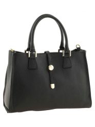 ORE10 Skórzana torebka "Mida" w kolorze czarnym - 35 x 25 x 11 cm rozmiar: onesize. Czarne torebki klasyczne damskie ORE10, bez wzorów, z materiału, bez dodatków. Za 295.99 zł.