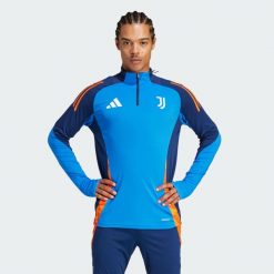 Bluza Juventus Tiro 24 Competition Training. Niebieskie bluzy bez kaptura męskie Adidas, l, z materiału. W wyprzedaży za 279.20 zł.