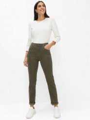 BRAX Spodnie - Mary Kobiety Lyocell zielony, 44. Zielone spodnie materiałowe damskie Brax, bez wzorów, z jeansu, klasyczne. Za 499.95 zł.