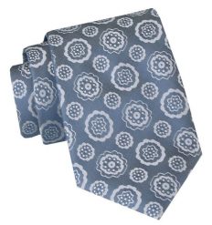 Klasyczny, Szeroki Krawat Męski CHATTIER - Niebieski w Duże Grochy. Niebieskie krawaty i muchy męskie Chattier, bez wzorów, z tkaniny, eleganckie. Za 49.00 zł.