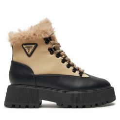 Trapery Guess. Brązowe trapery damskie Guess, bez obcasa. Za 709.99 zł.