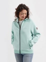TRAVELIN' Bluza "Sanna" w kolorze miętowym rozmiar: M. Niebieskie bluzy z kapturem damskie Travelin', m. Za 250.35 zł.