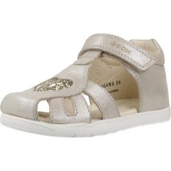 Sandały GEOX B SANDAL MACCHIA Złoty. Żółte obuwie trekkingowe damskie Geox, bez wzorów, ze skóry, bez obcasa. Za 234.99 zł.