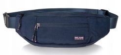 Męska Saszetka (Nerka) na Biodro - Pako Jeans - Granatowa. Niebieskie saszetki męskie Pako Jeans, z jeansu. Za 49.99 zł.