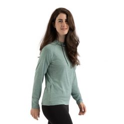 Bluza Z Kapturem Damska Hattie Active. Niebieskie bluzy sportowe damskie Trespass, bez wzorów, z dzianiny, bez ramiączek, długie, z kapturem. Za 142.99 zł.