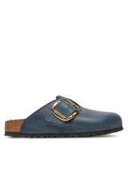 Birkenstock Klapki Boston Bb Shearling Leoi 1028014 Granatowy. Niebieskie klapki damskie Birkenstock, bez wzorów, ze skóry, bez obcasa. Za 899.99 zł.