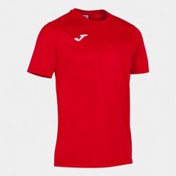 Koszulka do piłki nożnej męska Joma Strong. Czerwone t-shirty sportowe męskie Joma, m, bez ramiączek, do piłki nożnej. Za 96.95 zł.