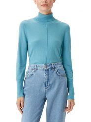 S.Oliver Golf w kolorze błękitnym rozmiar: 38. Niebieskie golfy damskie S.Oliver, s, bez wzorów, ze splotem, bez ramiączek. Za 130.99 zł.