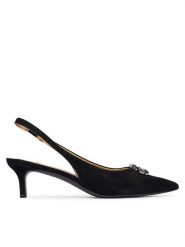 LAUREN RALPH LAUREN Czółenka 802P22321001 Czarny. Czarne czółenka damskie Lauren Ralph Lauren, bez wzorów, ze skóry, bez obcasa. Za 769.99 zł.