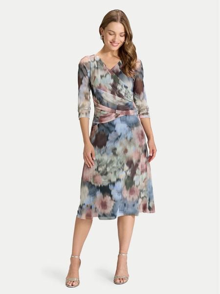 Swing Sukienka koktajlowa 5AK05300 Kolorowy Regular Fit. Sukienki damskie Swing, bez wzorów, z syntetyku, wizytowe, bez kołnierzyka, bez ramiączek. Za 879.99 zł.