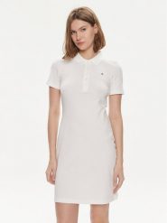 Tommy Hilfiger Sukienka codzienna 1985 WW0WW37853 Écru Slim Fit. Sukienki damskie Tommy Hilfiger, na co dzień, m, bez wzorów, z bawełny, bez kołnierzyka, bez ramiączek, proste. Za 319.99 zł.