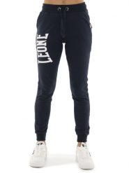 Spodnie damskie Leone Team Line z dużym logo i nieczesaną podszewką. Niebieskie spodnie sportowe damskie LEONE 1947 APPAREL, xs, z bawełny, na fitness i siłownię. Za 105.21 zł.