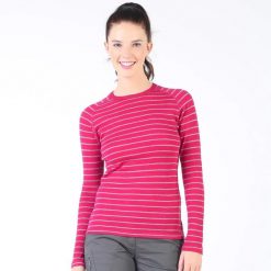 Bluza termoaktywna damska z długim rękawem Skadi - 100% Wełna Merino. Czerwone bluzy bez kaptura damskie WOOLONA, m, z wełny. W wyprzedaży za 324.00 zł.
